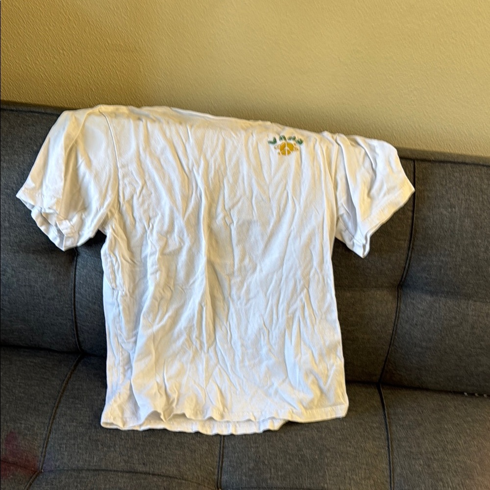 Vans White Kids Tee with Embroidered Design